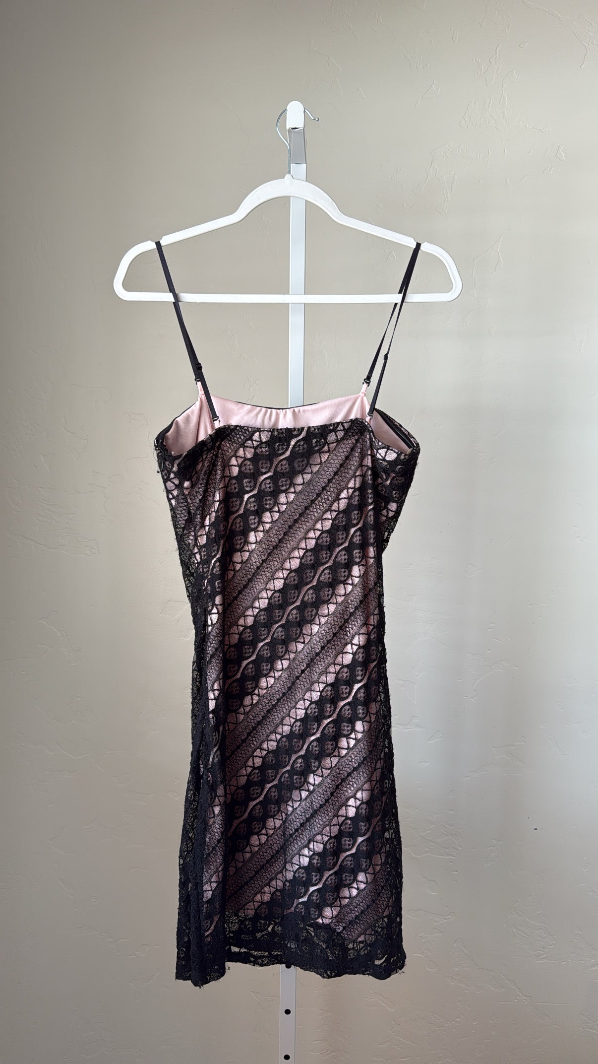 Vintage Pink Lace Dress