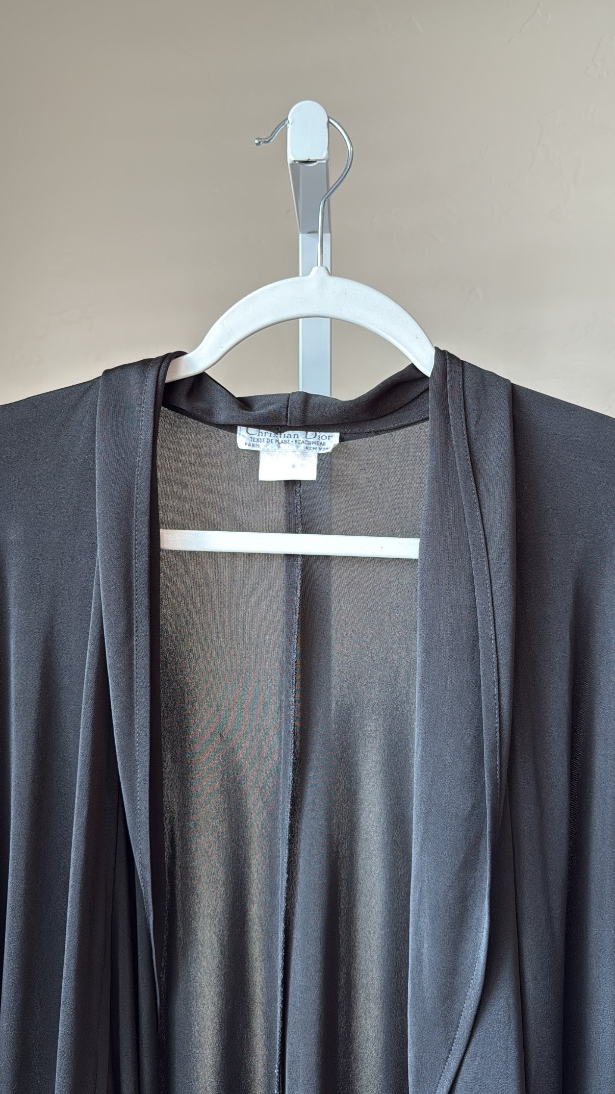 Black Vintage Christian Dior Beachwear Coverup