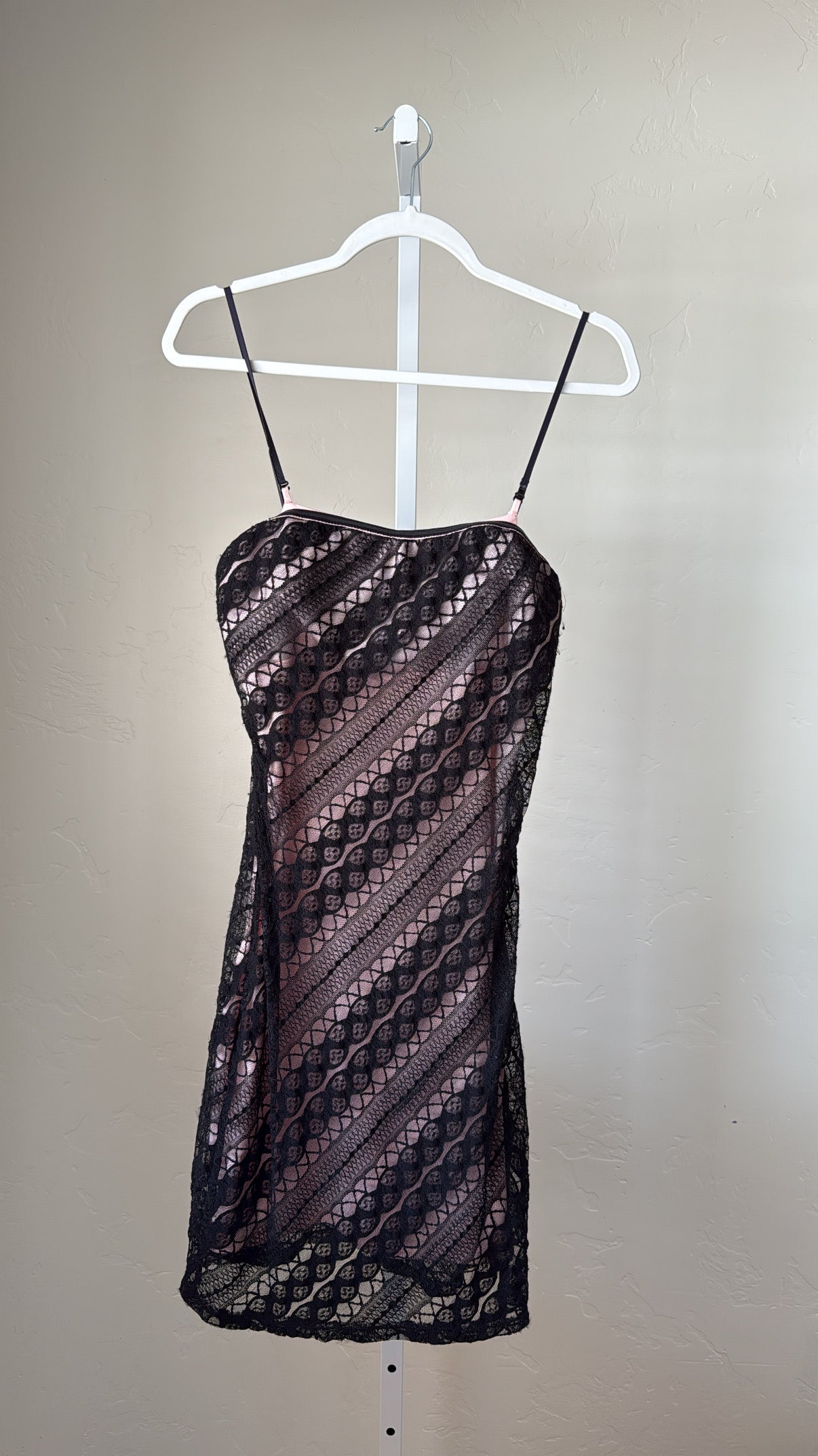 Vintage Pink Lace Dress
