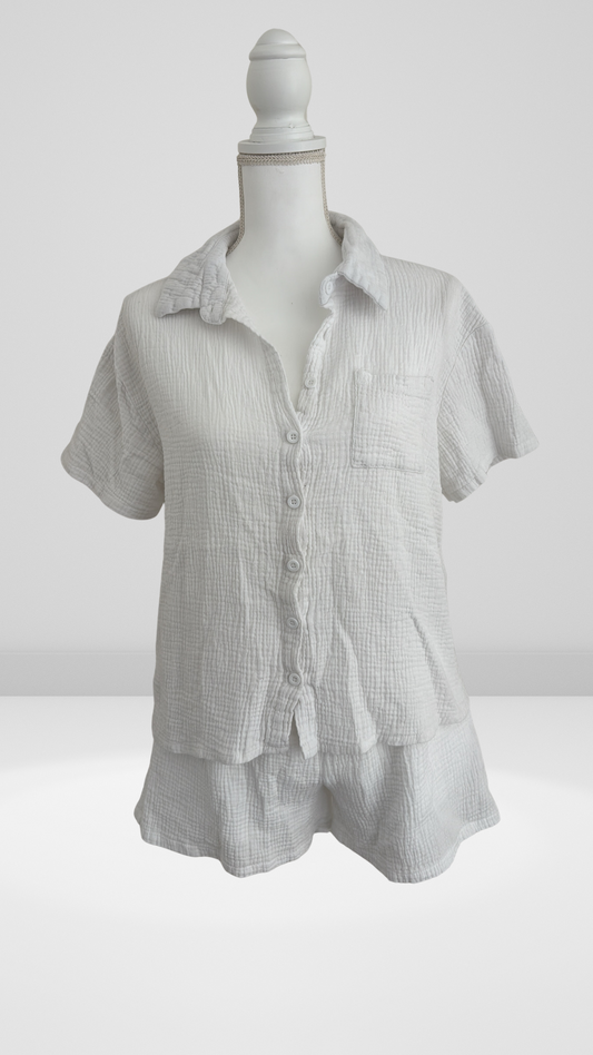 White Linen Beach Set