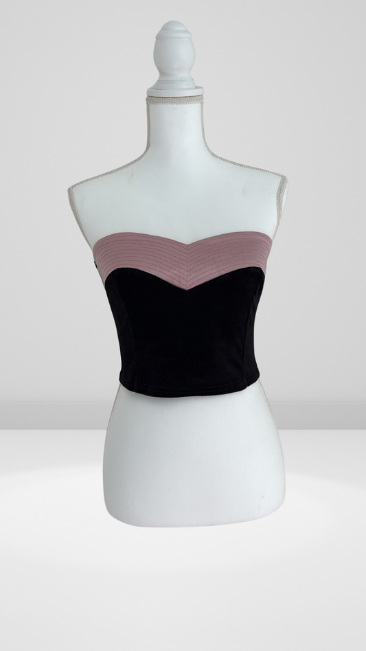 Velvet Strapless Top