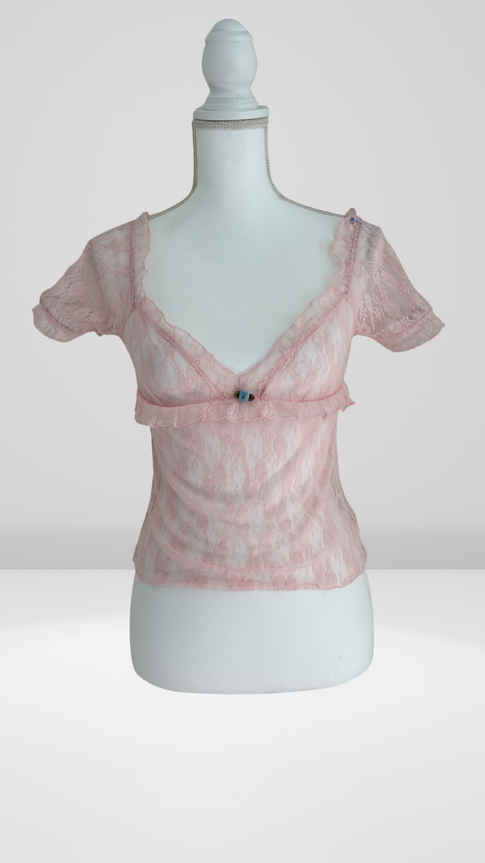 Pink Lace Top