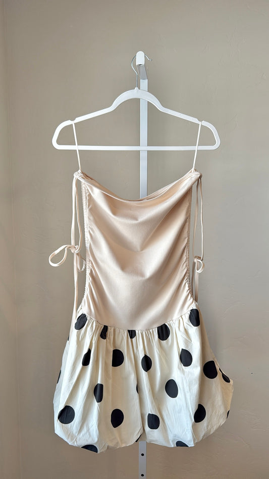 Strapless Polka Dot Dress