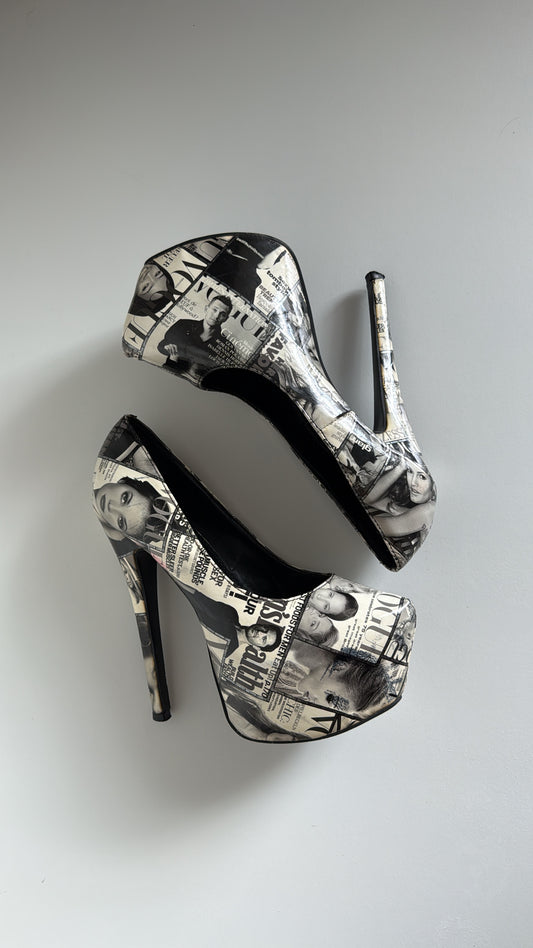 Vogue Print Heels