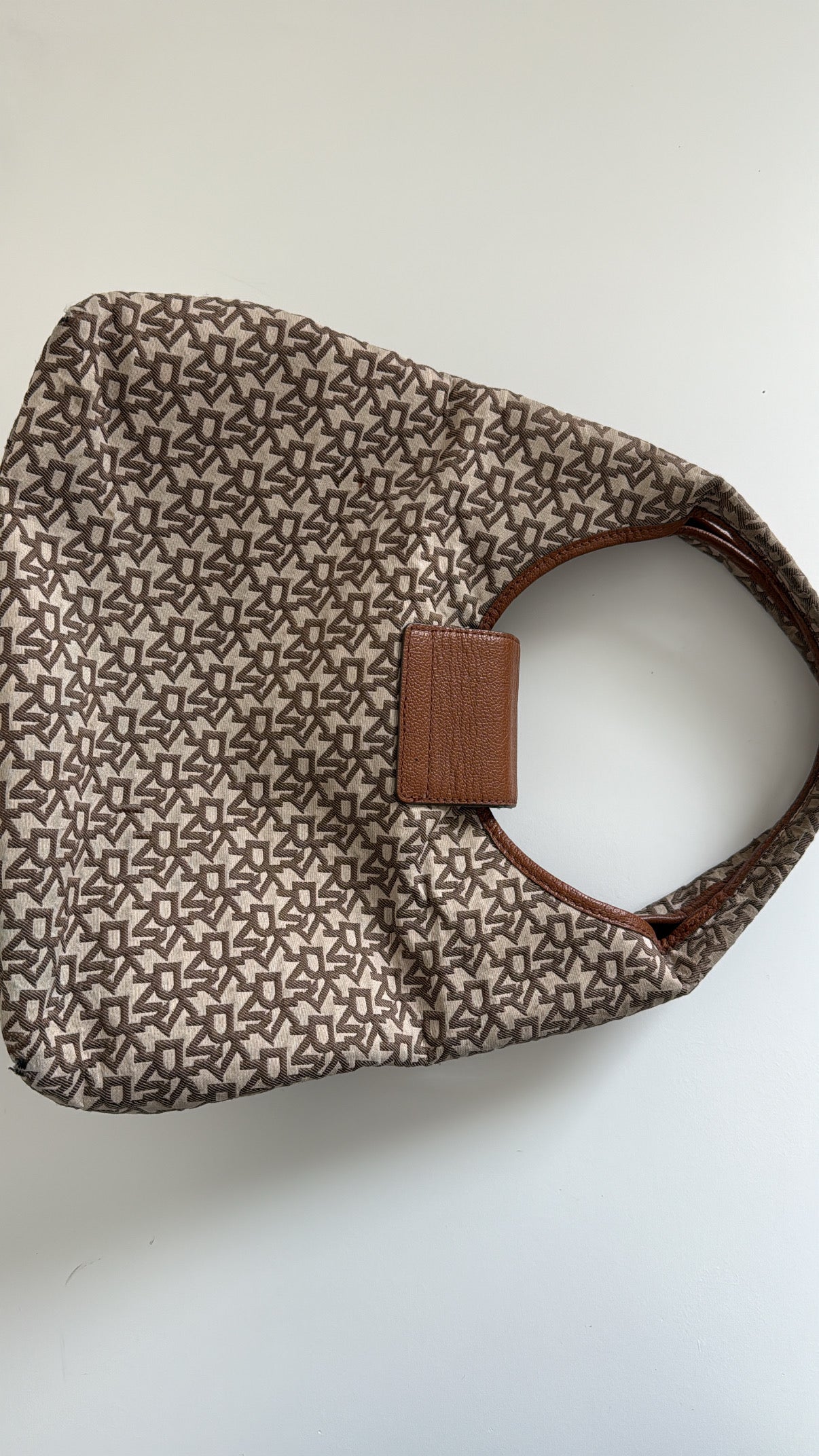 Vintage DKNY Large Y2K Monogram Hobo Bag