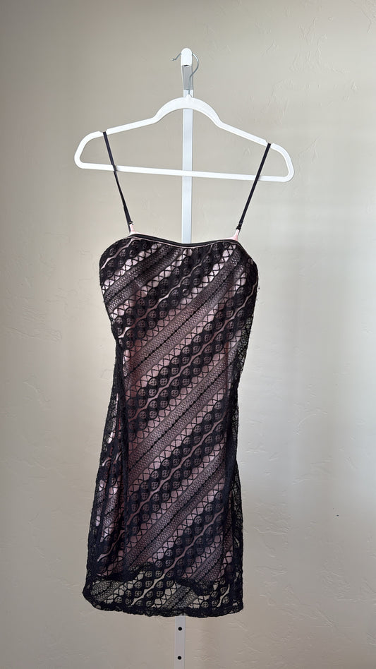 Vintage Pink Lace Dress