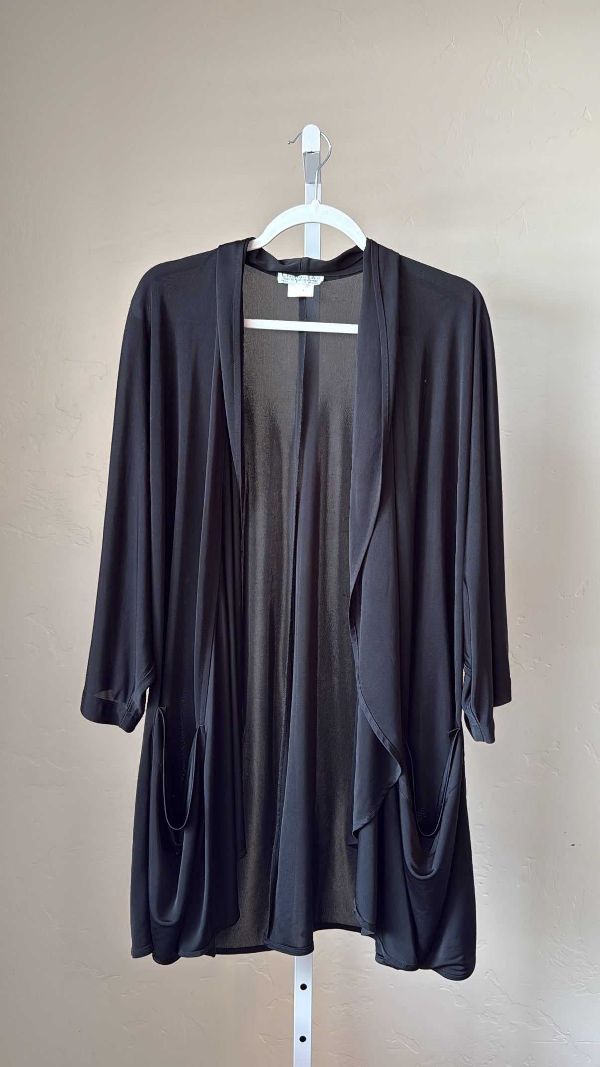 Black Vintage Christian Dior Beachwear Coverup