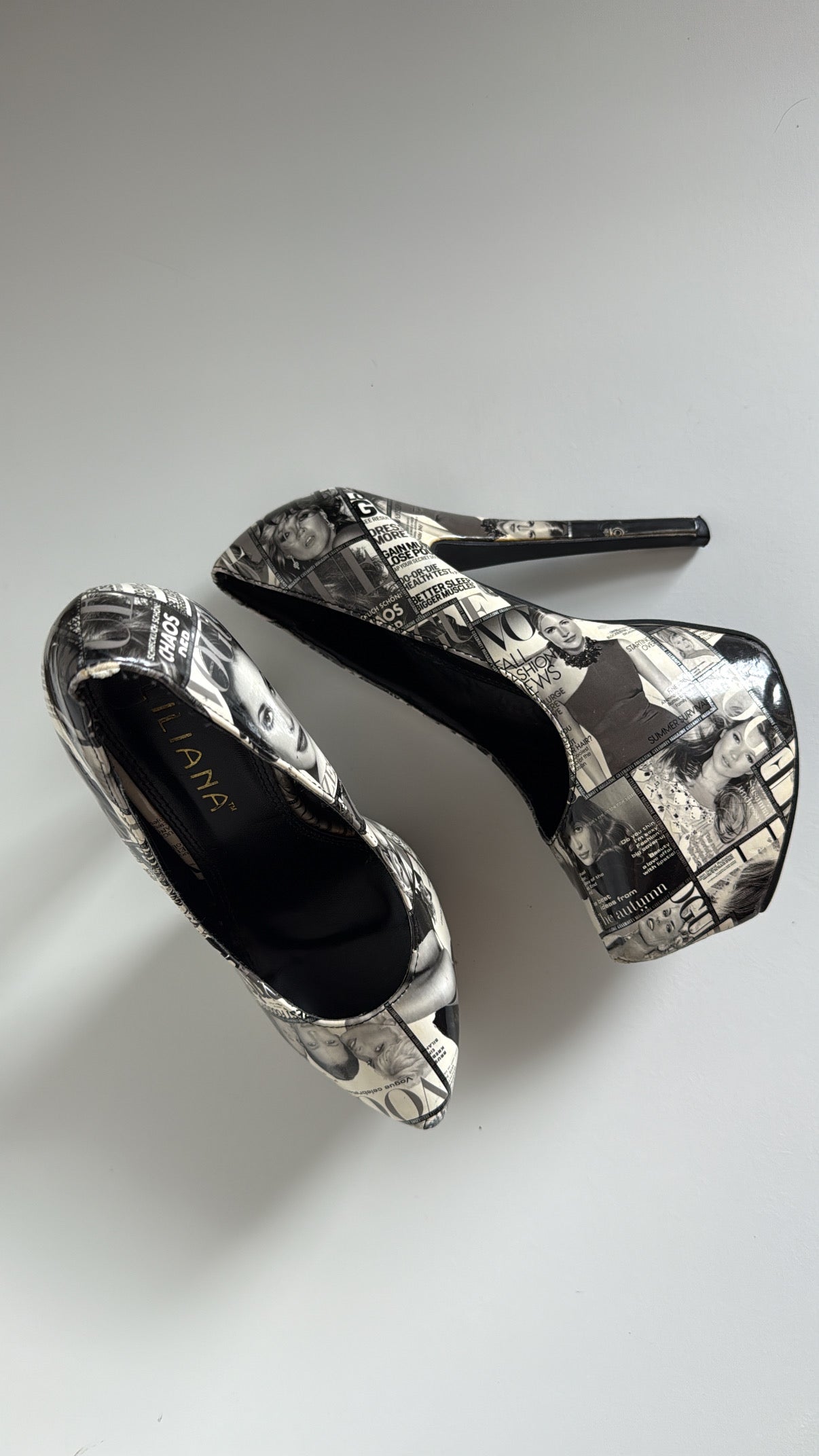 Vogue Print Heels