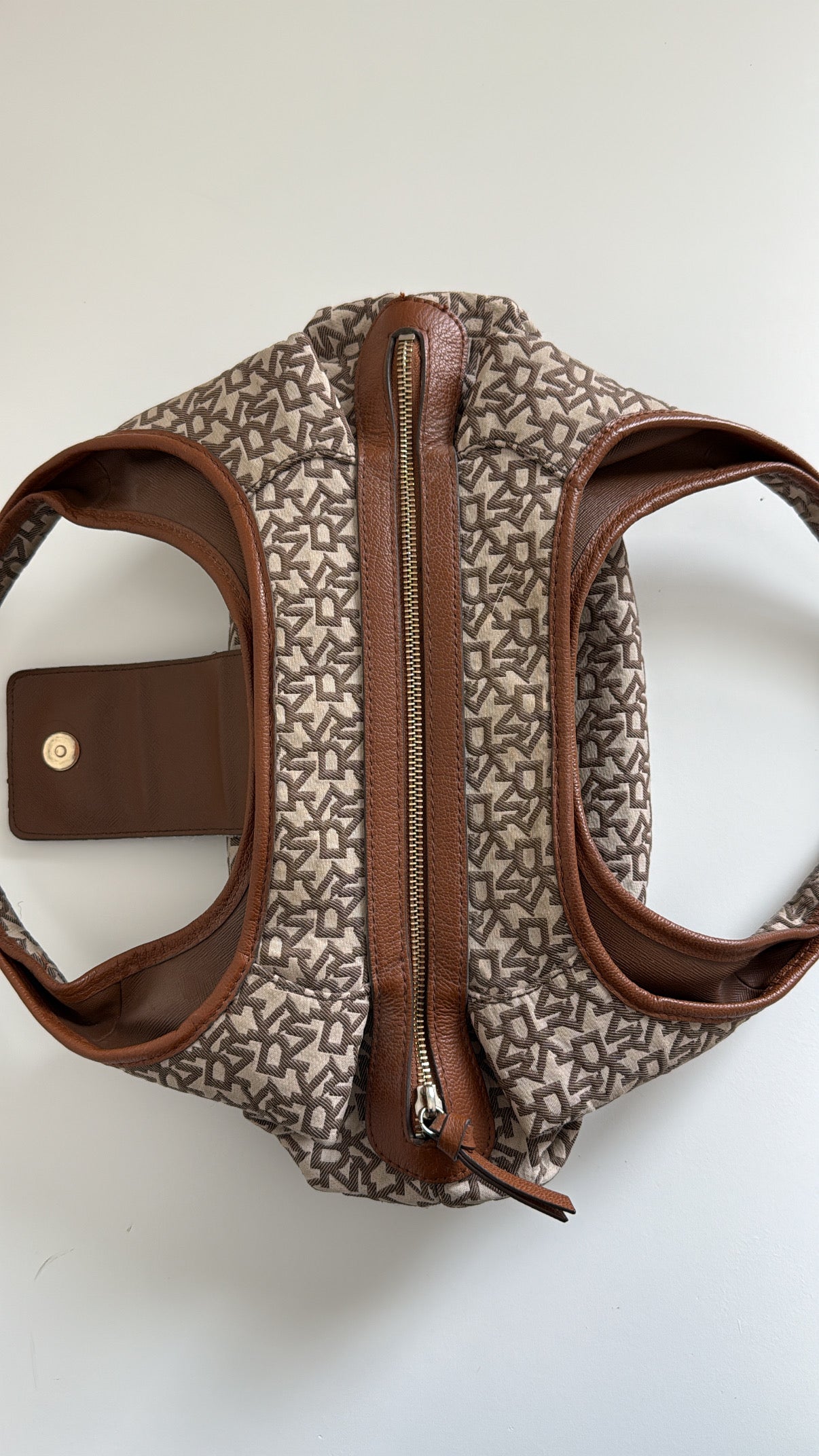 Vintage DKNY Large Y2K Monogram Hobo Bag